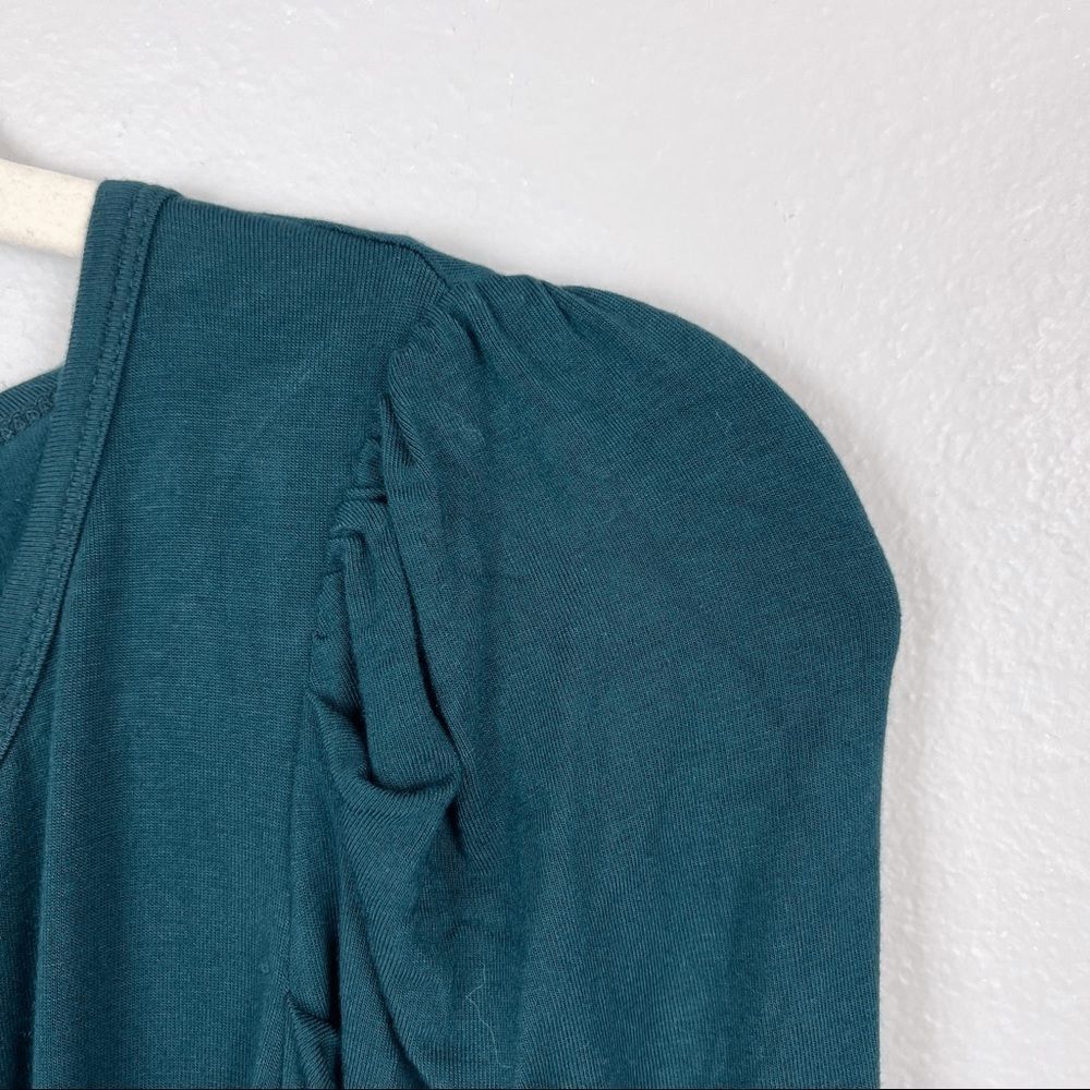 ANTHROPOLOGIE MAEVE Ceres Ruched Green Dress XXS - Picture 5 of 9